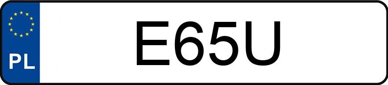 Numer rejestracyjny E65U posiada CHEVROLET CAMARO