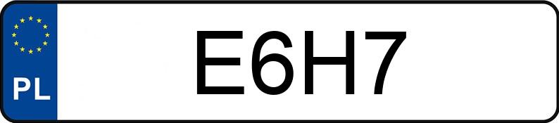 Numer rejestracyjny E6H7 posiada MASERATI GHIBLI