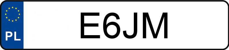 Numer rejestracyjny E6JM posiada BMW 650Ci Coupe MR`11 E5 F13 xDrive M Sport Edition Steptronic