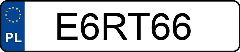 Numer rejestracyjny E6RT66 posiada VOLKSWAGEN TOUAREG