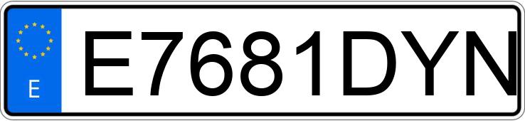 Numer rejestracyjny E7681DYN posiada SEAT IBIZA