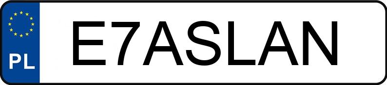 Numer rejestracyjny E7ASLAN posiada VOLKSWAGEN PASSAT