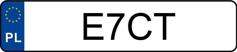 Numer rejestracyjny E7CT posiada NISSAN Micra K11 1.0 Kat. MR`03 GX