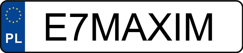 Numer rejestracyjny E7MAXIM posiada PORSCHE Cayenne III MR`24 E6d S&S Tiptronic S