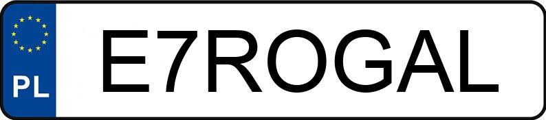 Numer rejestracyjny E7ROGAL posiada SKODA RAPID Numer rejestracyjny E7ROGAL posiada SKODA RAPID