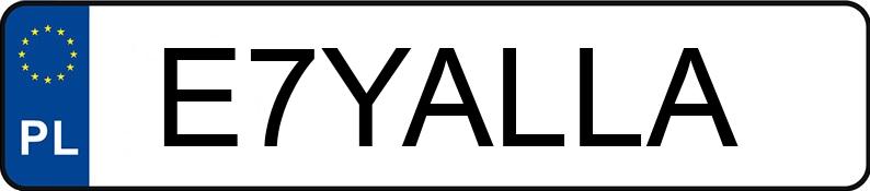 Numer rejestracyjny E7YALLA posiada MERCEDES-BENZ AMG G 63