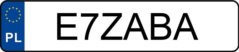 Numer rejestracyjny E7ZABA posiada AUDI A4