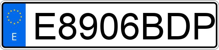 El número de registro E8906BDP tiene Yamaha Yfm