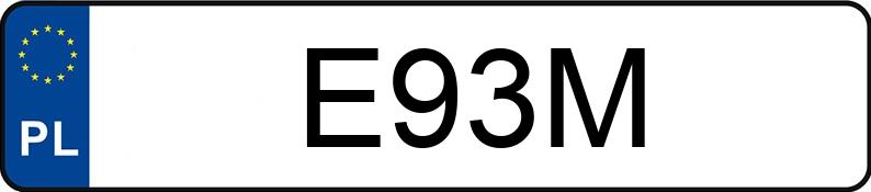 Numer rejestracyjny E93M posiada FORD Focus 2.0 MR`08 E4 Titanium Numer rejestracyjny E93M posiada FORD Focus 2.0 MR`08 E4 Titanium