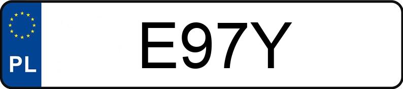 Numer rejestracyjny E97Y posiada MERCEDES-BENZ CL 500