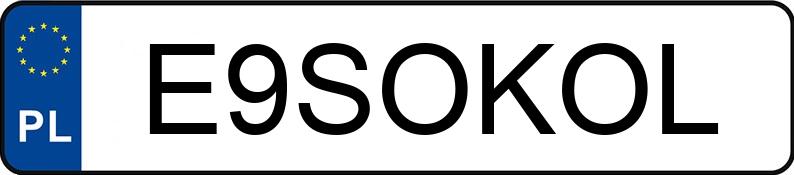 Numer rejestracyjny E9SOKOL posiada BMW 320 Numer rejestracyjny E9SOKOL posiada BMW 320