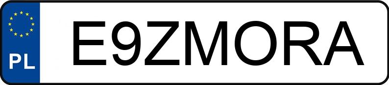 Numer rejestracyjny E9ZMORA posiada YAMAHA Naked Bike od 600 ccm MT-09.