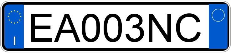 Numer rejestracyjny EA003NC posiada OPEL Zafira 2a serie