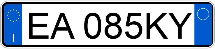 Numer rejestracyjny EA085KY posiada BMW Serie 3