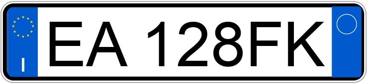 Numer rejestracyjny EA128FK posiada LANCIA Ypsilon 2a serie