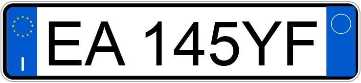 Numer rejestracyjny EA145YF posiada FIAT Panda 2a serie