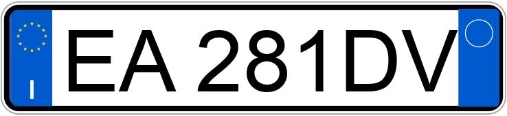 Numer rejestracyjny EA281DV posiada PEUGEOT 107