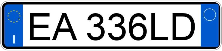 Numer rejestracyjny EA336LD posiada TOYOTA Yaris 2a serie