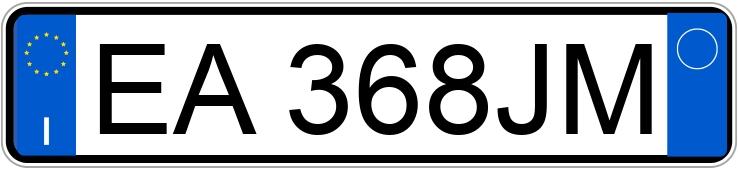 Numer rejestracyjny EA368JM posiada FIAT Panda 2a serie