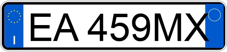 Numer rejestracyjny EA459MX posiada PEUGEOT 206