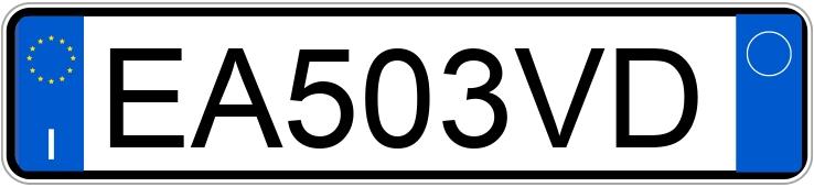 Numer rejestracyjny EA503VD posiada AUDI Q5 1a serie