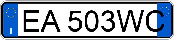 Numer rejestracyjny EA503WC posiada FIAT Panda 2a serie