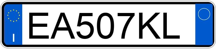 Numer rejestracyjny EA507KL posiada FIAT Panda 2a serie