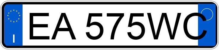 Numer rejestracyjny EA575WC posiada BMW X1