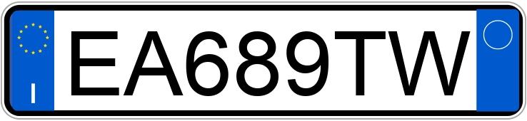 Numer rejestracyjny EA689TW posiada ALFA ROMEO 147 2a serie