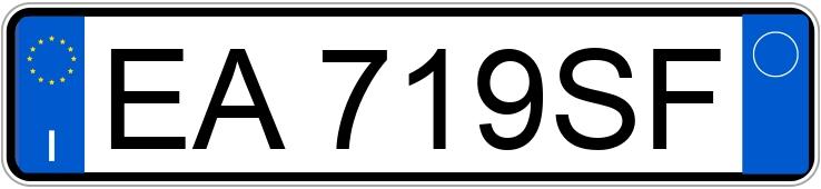 Numer rejestracyjny EA719SF posiada BMW Serie 3