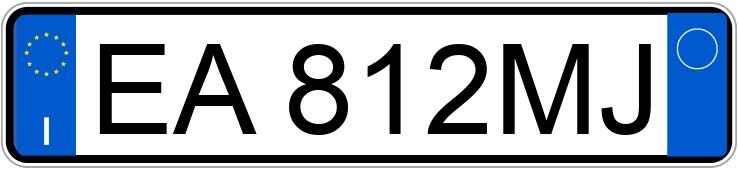 Numer rejestracyjny EA812MJ posiada TOYOTA Yaris 2a serie