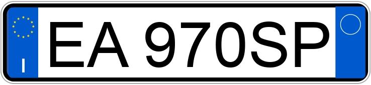 Numer rejestracyjny EA970SP posiada FIAT Bravo 2a serie