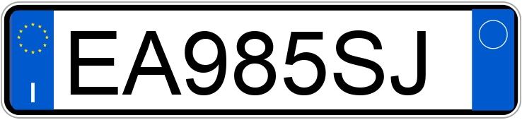 Numer rejestracyjny EA985SJ posiada CHRYSLER Gr.Voyager