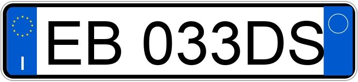 Numer rejestracyjny EB033DS posiada LANCIA Ypsilon 2a serie