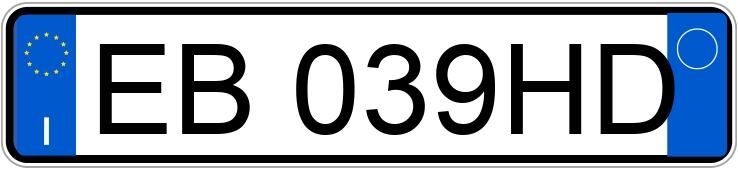 Numer rejestracyjny EB039HD posiada AUDI A3 2a serie Numer rejestracyjny EB039HD posiada AUDI A3 2a serie