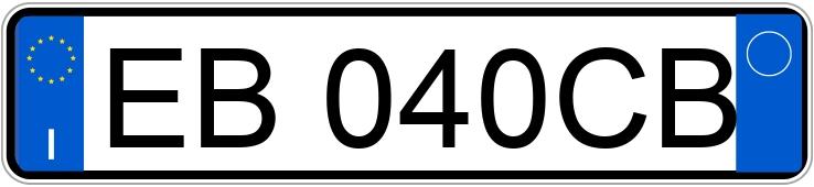 Numer rejestracyjny EB040CB posiada AUDI A3 2a serie