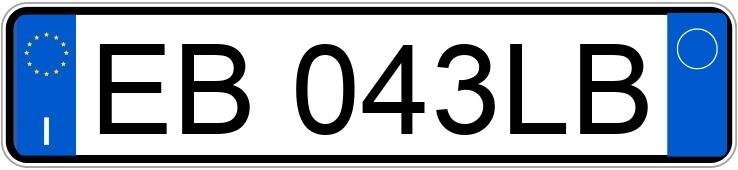 Numer rejestracyjny EB043LB posiada FIAT Panda 3a serie