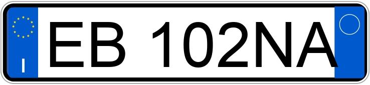Numer rejestracyjny EB102NA posiada CHEVROLET Aveo 1a serie