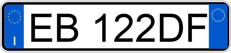 Numer rejestracyjny EB122DF posiada AUDI A3 2a serie Numer rejestracyjny EB122DF posiada AUDI A3 2a serie