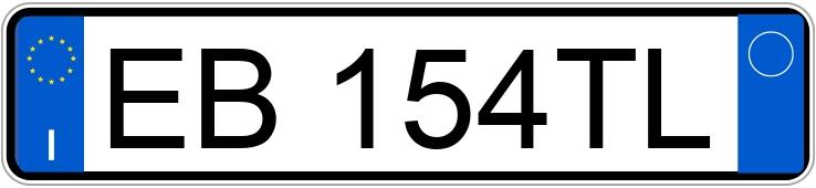 Numer rejestracyjny EB154TL posiada FIAT Panda 2a serie