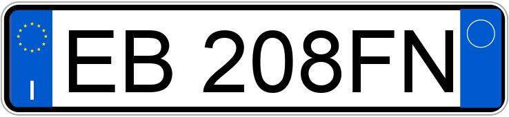 Numer rejestracyjny EB208FN posiada DR dr5