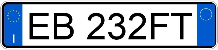 Numer rejestracyjny EB232FT posiada ALFA ROMEO Giulietta