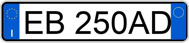 Numer rejestracyjny EB250AD posiada BMW X1