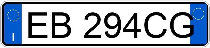 Numer rejestracyjny EB294CG posiada FIAT Panda 2a serie
