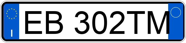 Numer rejestracyjny EB302TM posiada  Fiat punyo