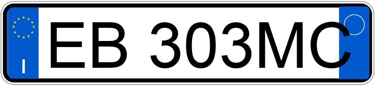 Il numero di registrazione EB303MC ha FORD Fiesta 6a serie
