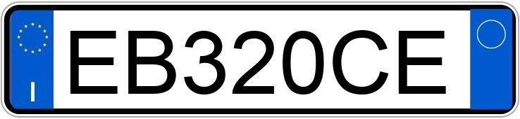 Numer rejestracyjny EB320CE posiada OPEL Corsa 4a serie