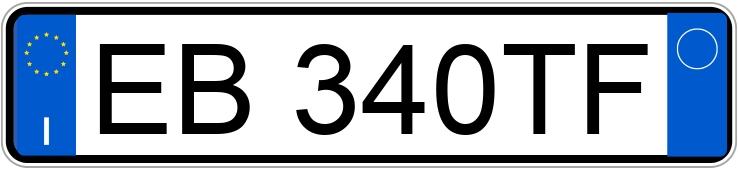 Numer rejestracyjny EB340TF posiada Audi A3