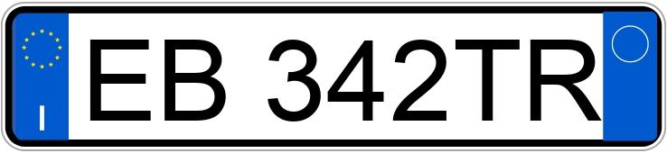 Numer rejestracyjny EB342TR posiada FIAT Bravo 2a serie