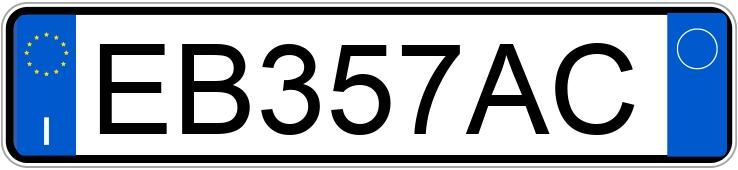 Numer rejestracyjny EB357AC posiada TOYOTA Yaris 2a serie